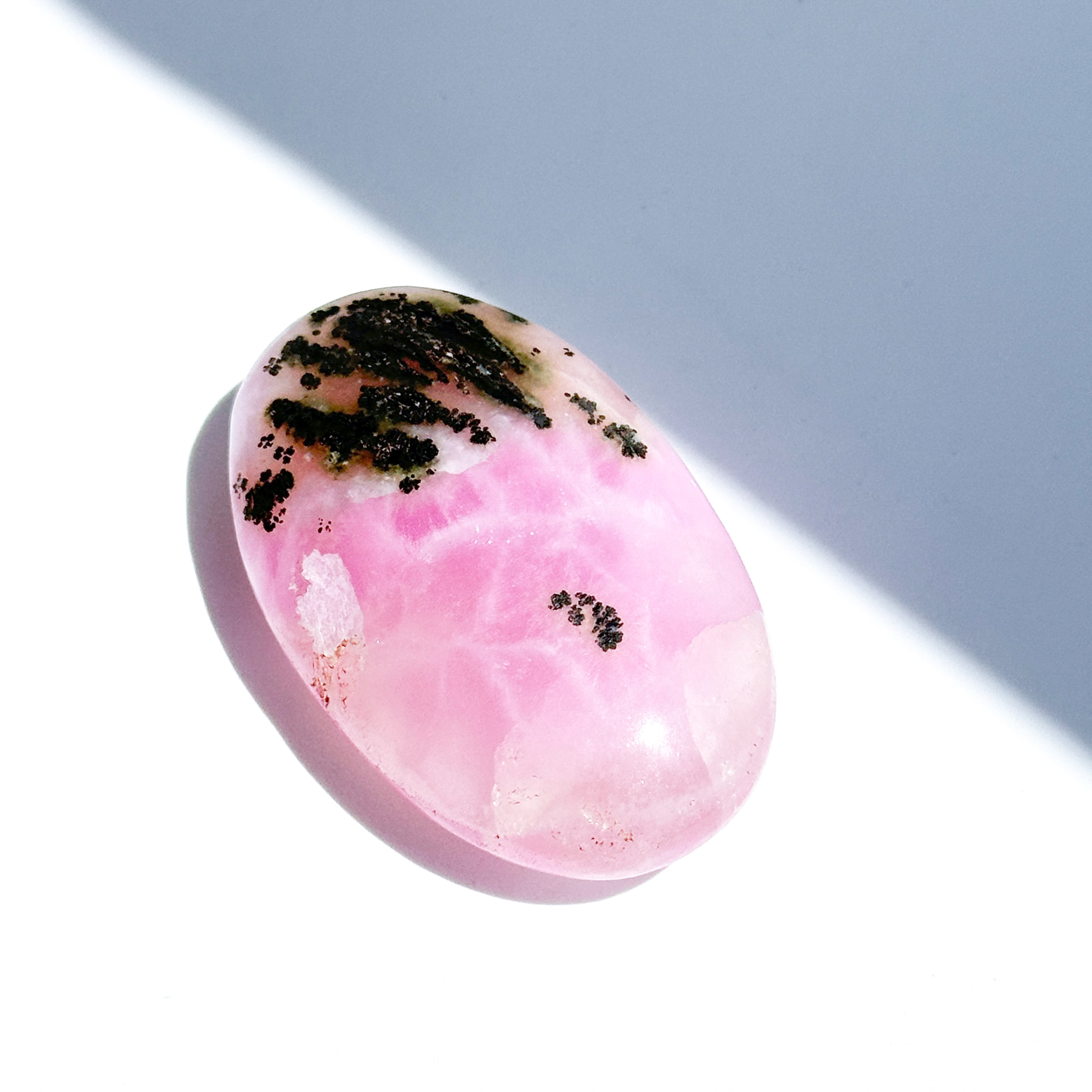 高品質】ピンクアラゴナイト パームストーン 83◇Pink Aragonite Palm