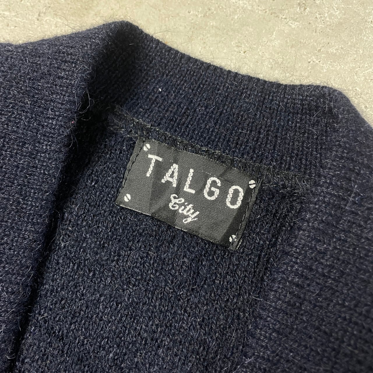 TALGO City ユーロ アルパカ ベロア切り替え ウール ニット