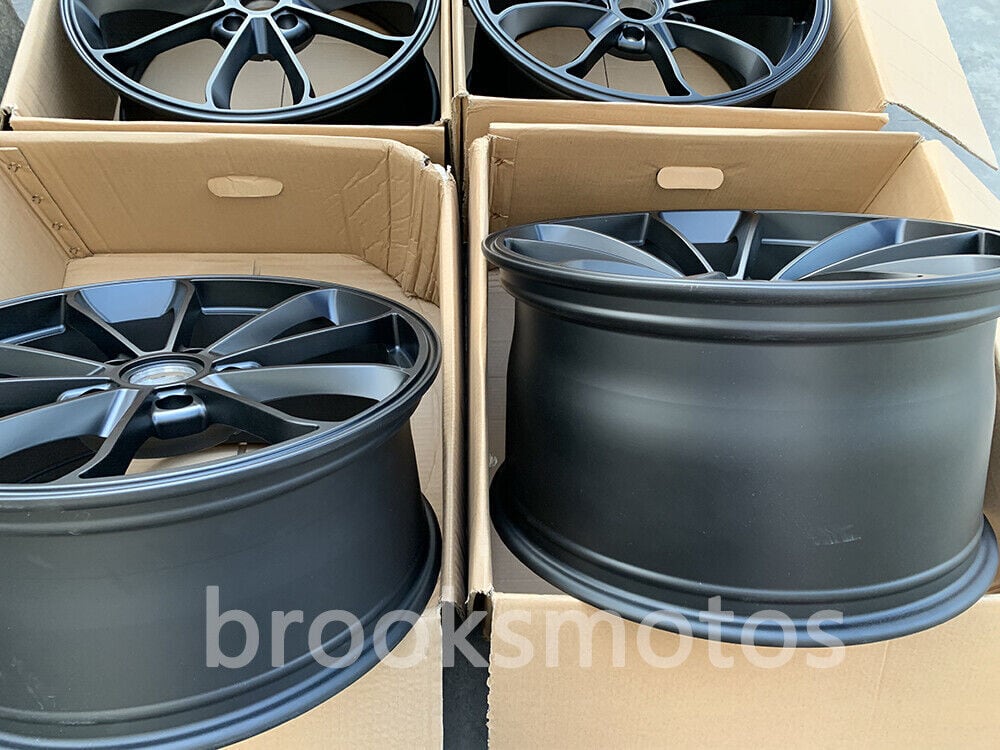 ポルシェ　19インチ　ブラックホイール 19インチ NEW マット ブラック スタイル 鍛造 ホイール 2016+