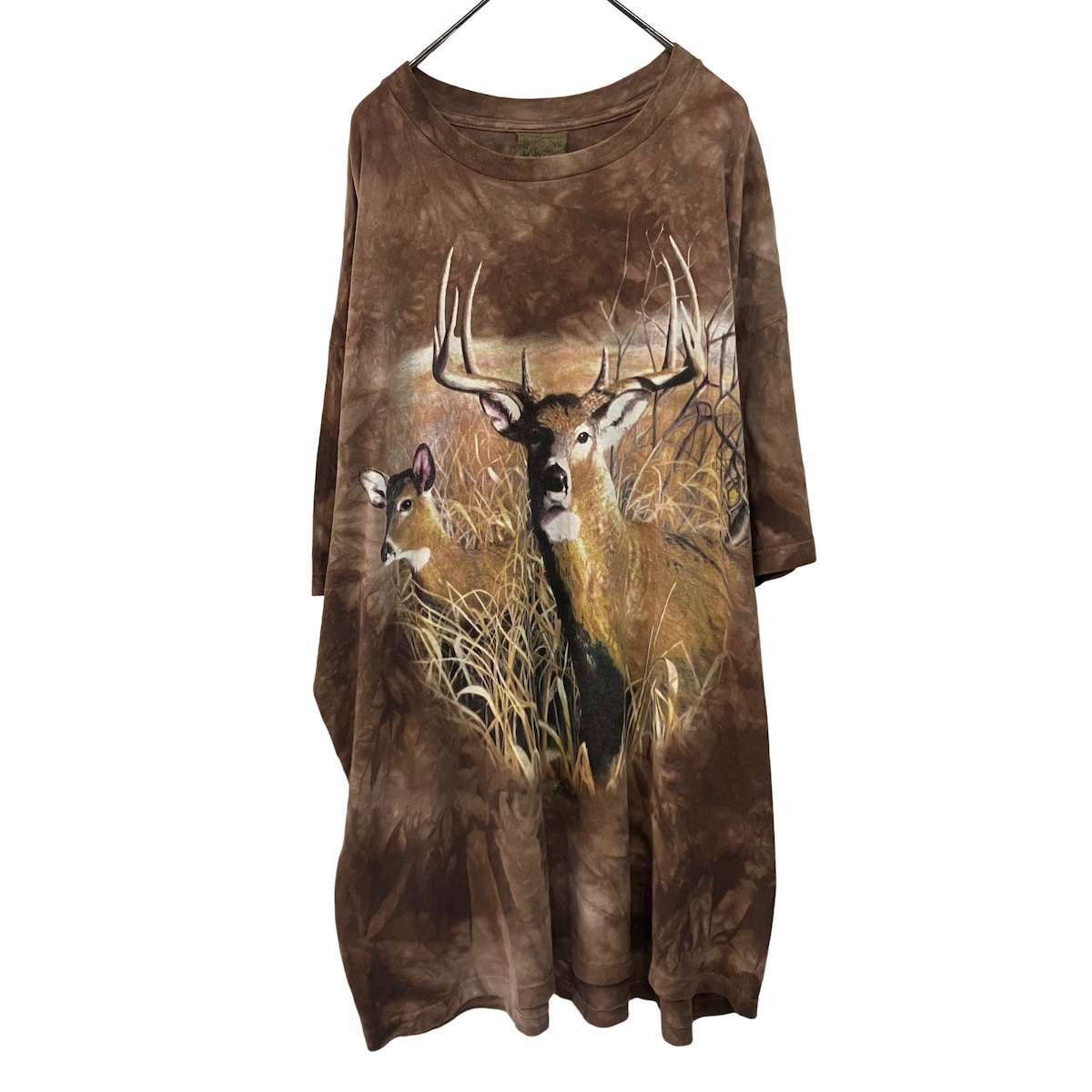 『90s VINTAGE THE MOUNTAIN deer tie dye animal design big silhouette ...