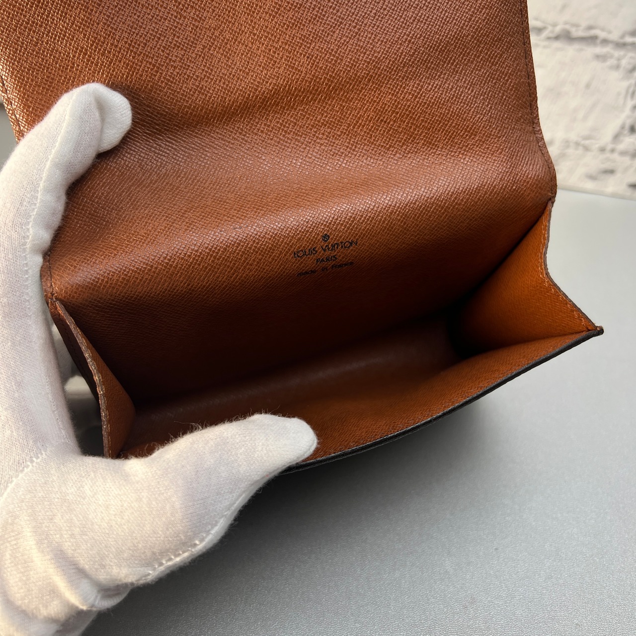 LOUIS VUITTON ルイヴィトン M51975 モノグラム   レザー ポーチ ブラウン A-9736