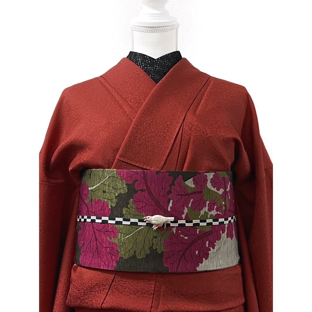 木ノ花 刺し子 半幅帯リバーシブル｜ファッション