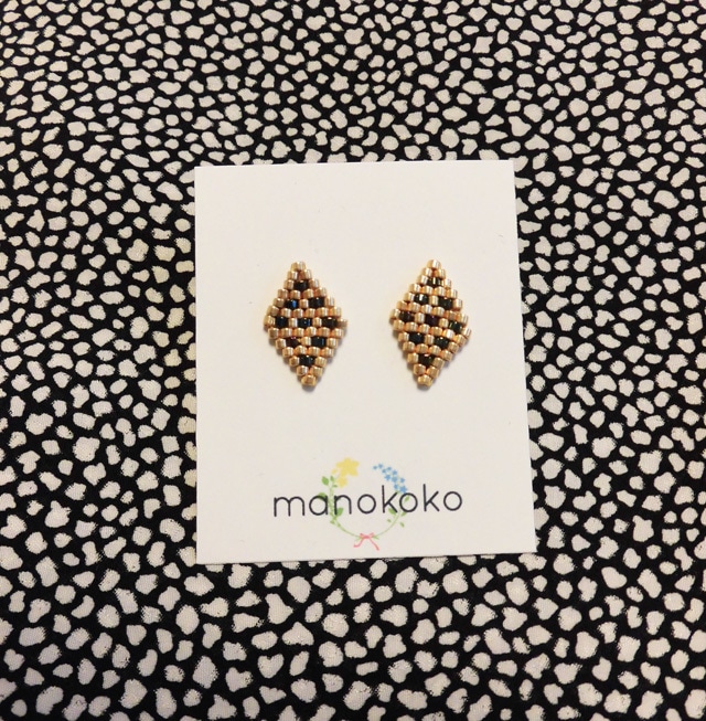 manokoko　ひし形miniピアス　【14KGF】　ハンドメイド アクセサリー