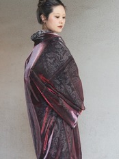 【即納品】Rumi Rock羽織　オーロラ　レッド×シルバー　[B586 B1225]