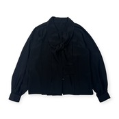 90s GIVENCHY ジバンシィ ボウタイ付き 長袖シャツ ブラウス 12/ブラック レディース ビンテージ