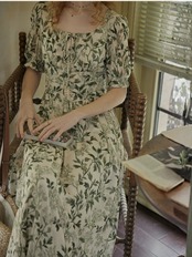 Rêve Botanique Shirring Dress F0738