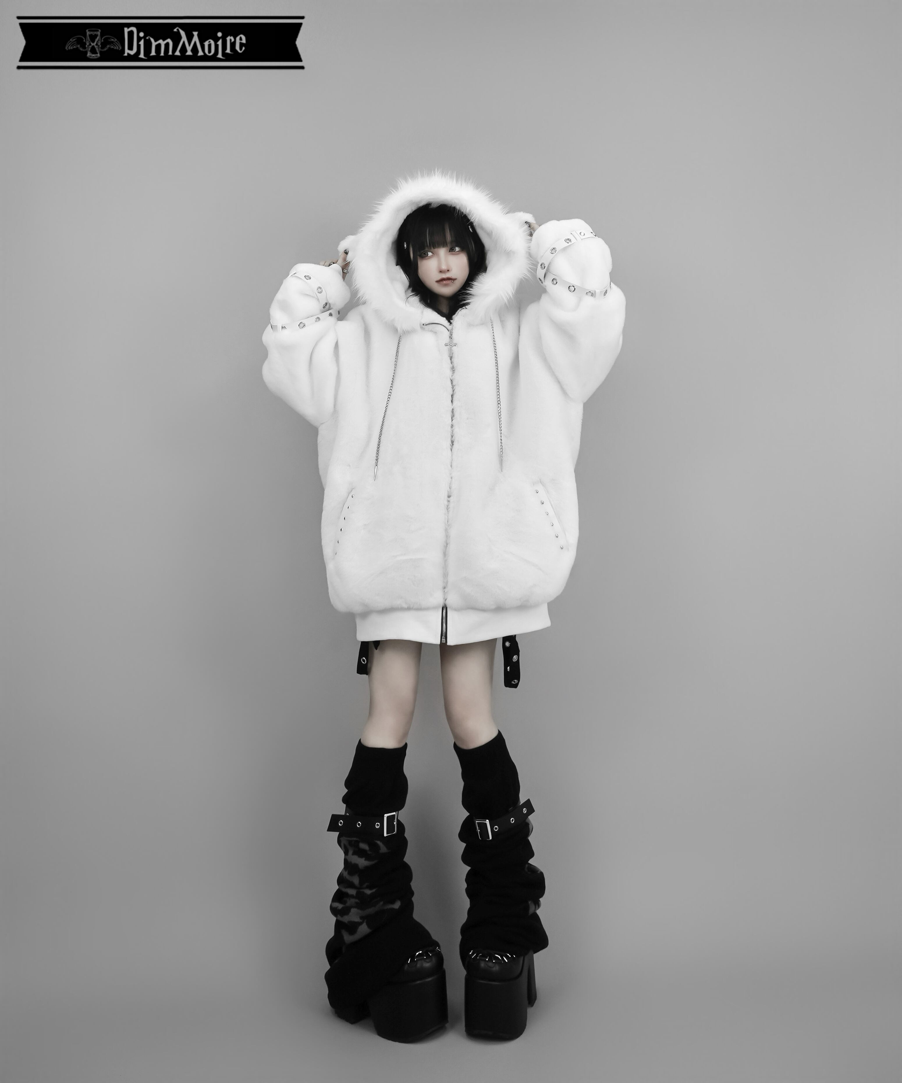 dimmoire Baby sheep ファーパーカー - 毛皮・ファーコート 