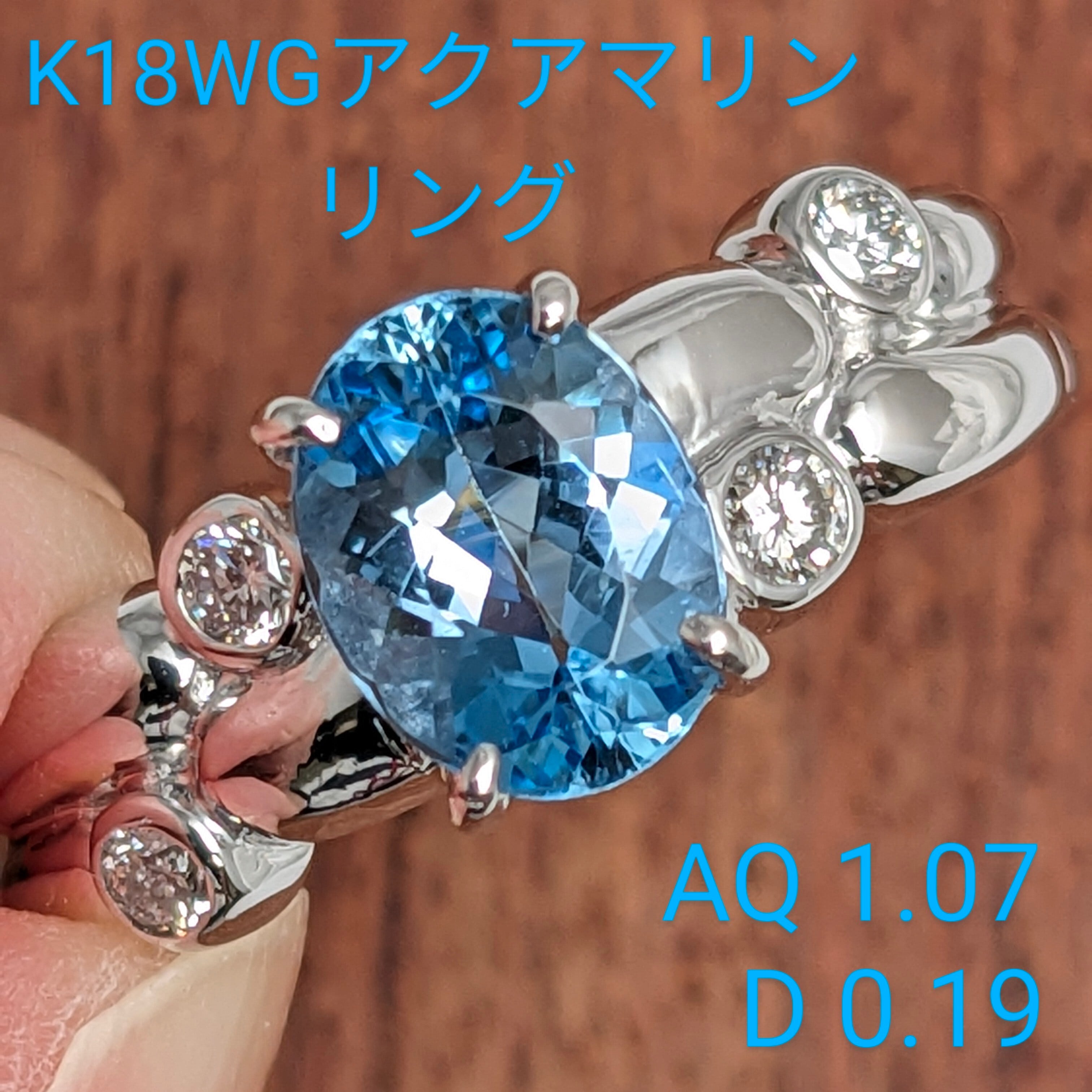 豪華 k18WG ダイヤモンドリング・ネックレス・ピアス三点セット 