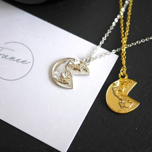 SV925-22 necklace シルバー925 巾着付き シルバーアクセサリー  ネックレス 925 フリーサイズ ユニセックス ペアネックレス コンビ ゴールド SILVER GOLD