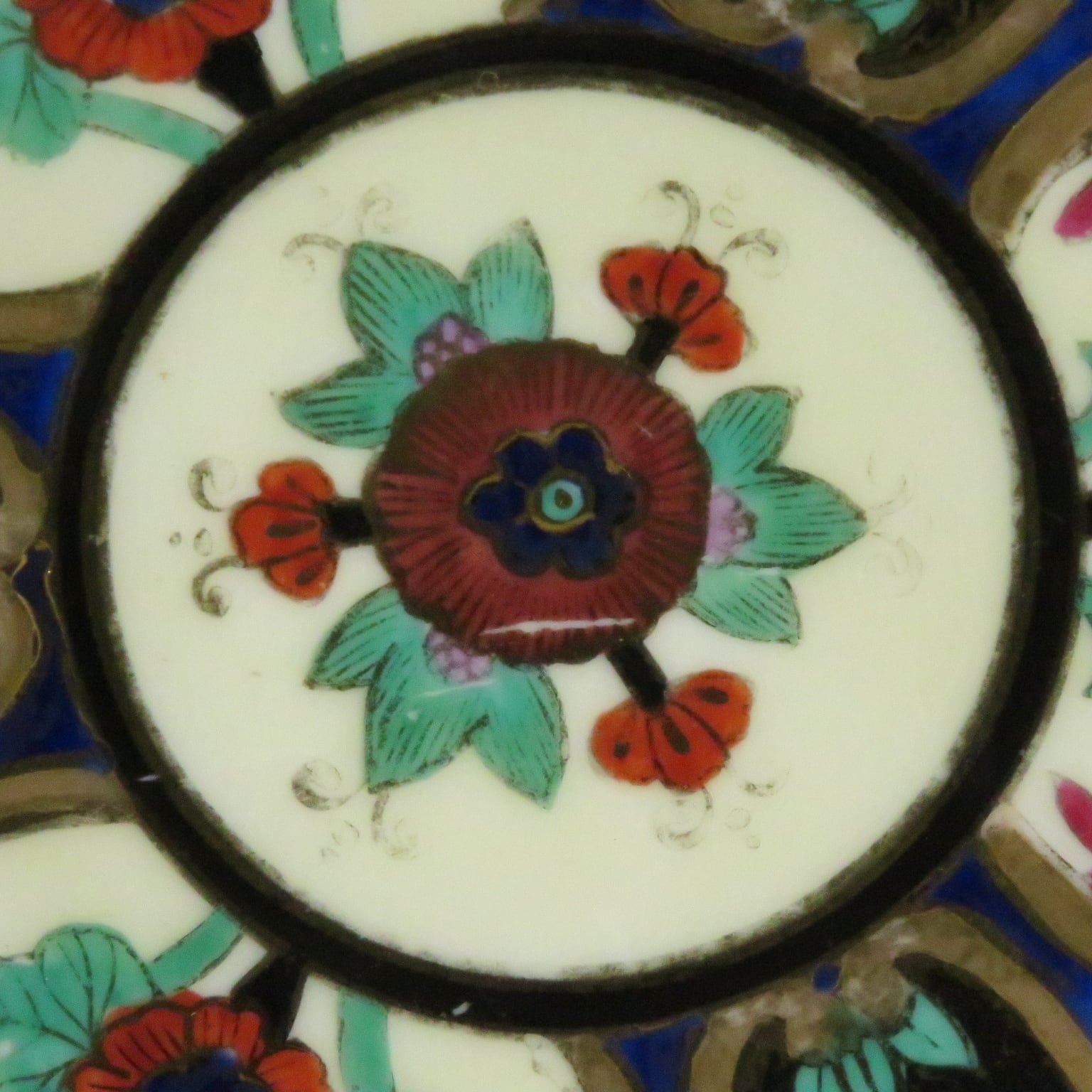 オールドノリタケ マルキ印 金彩花鳥文 絵皿 額装 1906年-1925年 英国