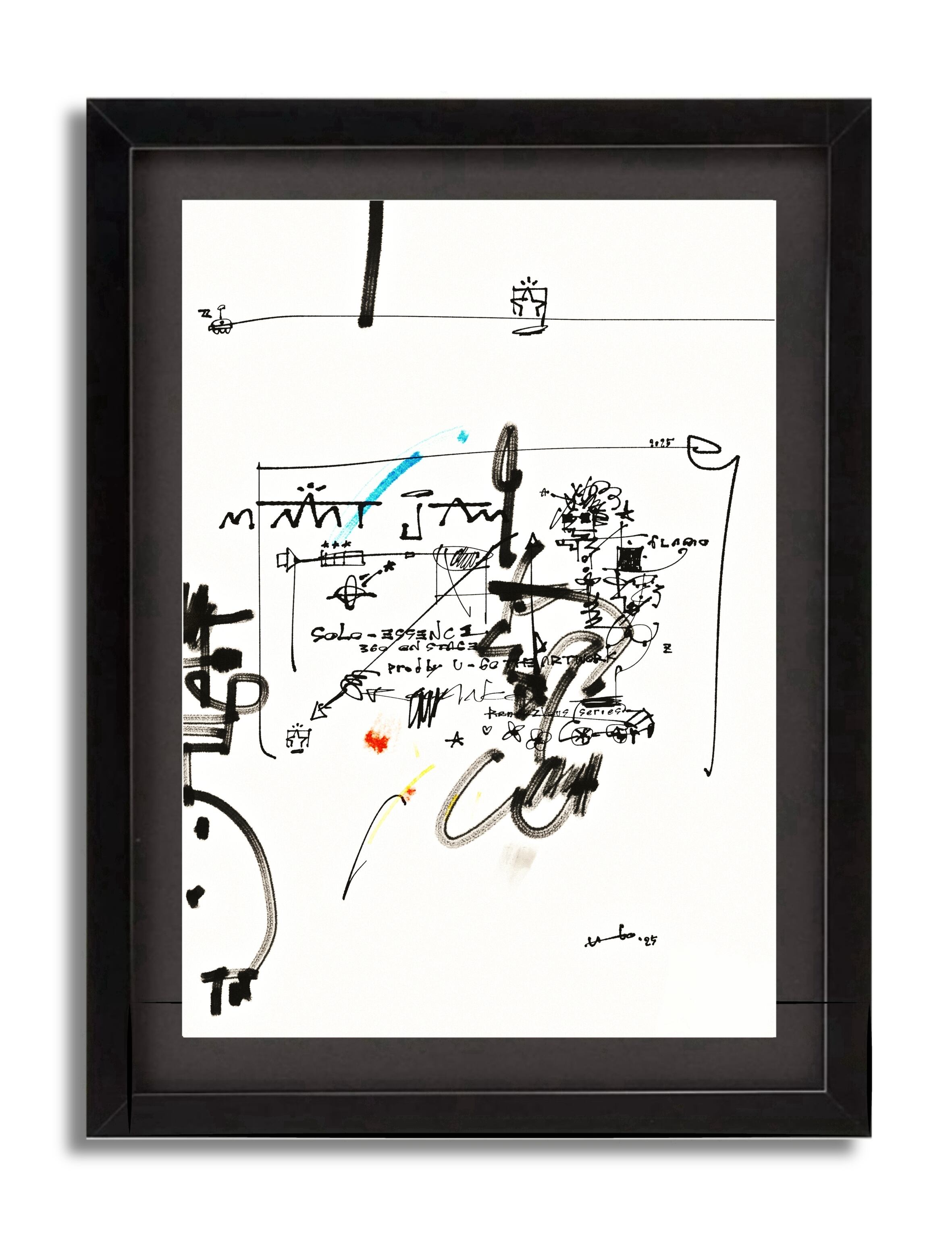 A3ﾌﾚｰﾑ込み「U-GO THE ARTWORK」ｸﾞﾗﾌｨﾃｨ 絵画 | U-GO THE ARTWORK