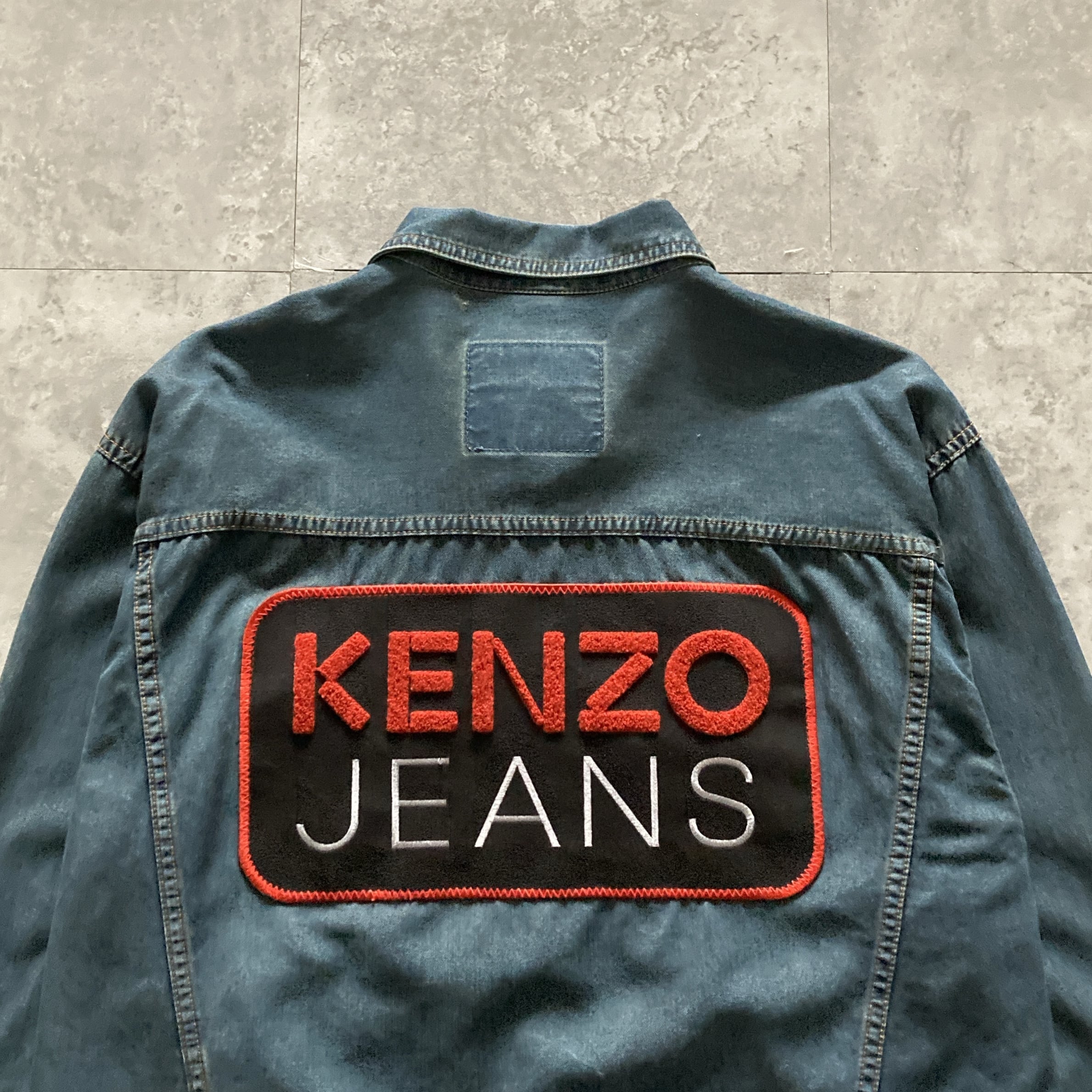 Size.L】90's KENZO jeans ケンゾー 日本製 JAPAN製 葛飾北斎タグ
