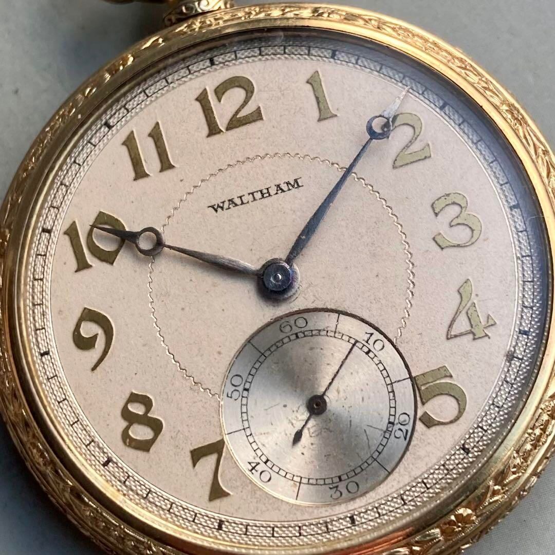 【動作良好】ウォルサム WALTHAM アンティーク 懐中時計 手巻き アメリカ