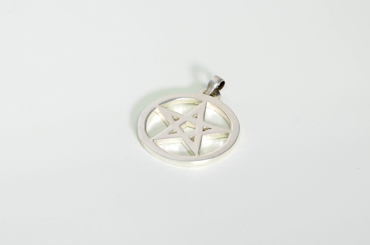 御守り用 五芒星ペンダントトップ | メテオシルバー [純銀×隕石