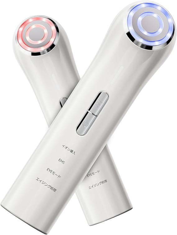美顔器 EMS イオン導入 LED 目元ケア 4モード 3段階レベル ハンディ
