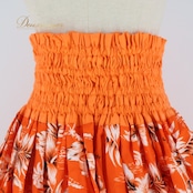 フラダンス 衣装 パウスカート オレンジ系 ハイビスカス柄 ヤシの木柄 ハワイアンプリント アロハ フラ ダンス レッスン 練習 華やか 鮮やか かわいい おしゃれ 軽やか ふんわり ホワイト系 ブラック系 橙 白 黒 ダブル スカート フラダンス衣装 パーティー スカート丈77cm エアフラ ハワイ 移動服 ふんわりスカート ダンス衣装 柔らかい ダンスレッスン スタイリッシュ