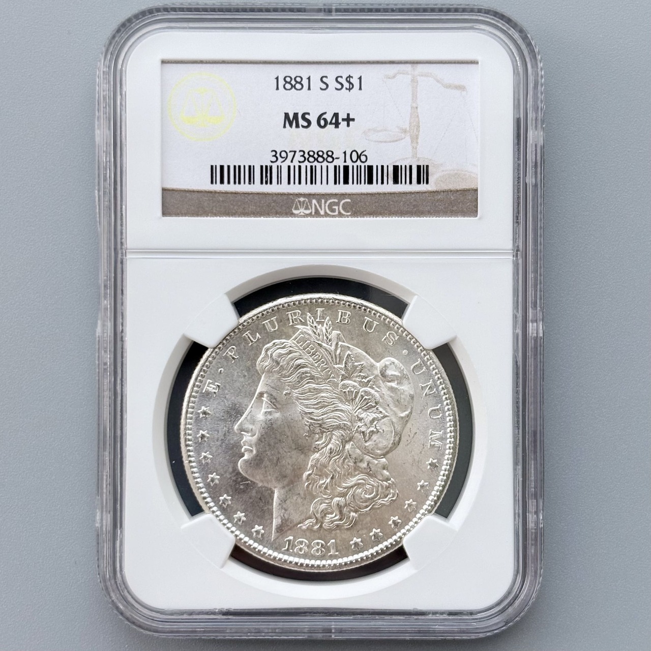 1881-S MS64+ モルガンダラー 銀貨 Morgan Dollar NGC 1881年 アメリカ サンフランシスコ 1ドル #138