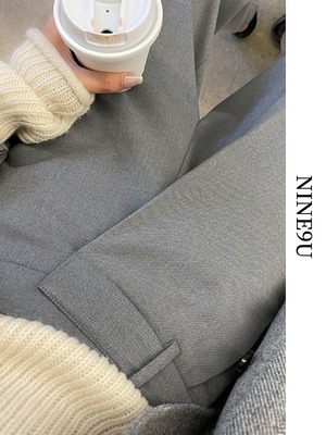 tapered classy plain pants【NINE5287】