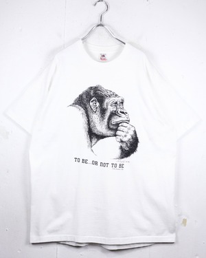 【Caka  act2 】90’s “Human-i-Tees” Gorilla Design Vintage T-Shirt