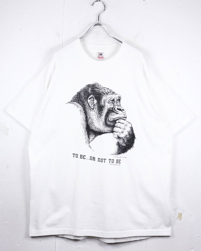 【Caka  act2 】90’s “Human-i-Tees” Gorilla Design Vintage T-Shirt