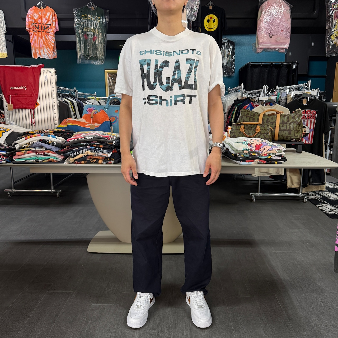 【FUGAZI】フガジ "THIS IS NOT A FUGAZI T-SHIRT" 90's Vintage Tシャツ