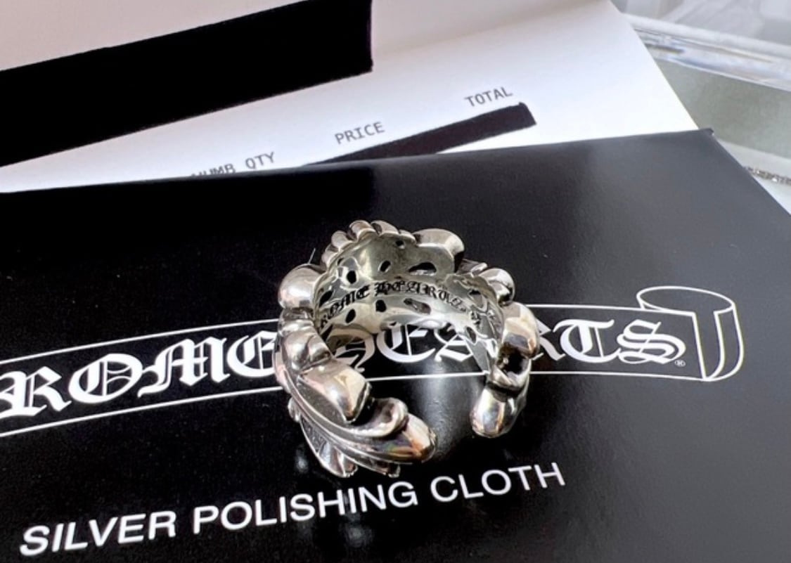 CHROME HEARTS クロムハーツ ダブルフローラルクロス リング