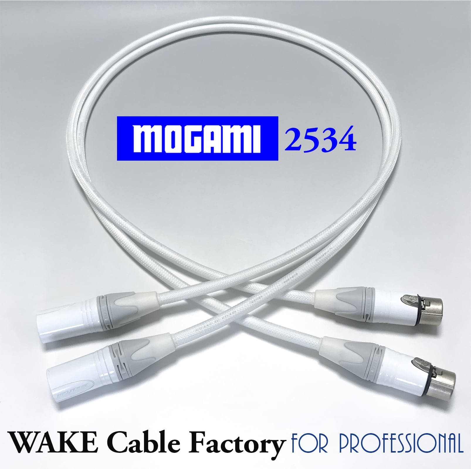 MOGAMI2534WHITEプレミアム★XLR＆RCAケーブル1mペア