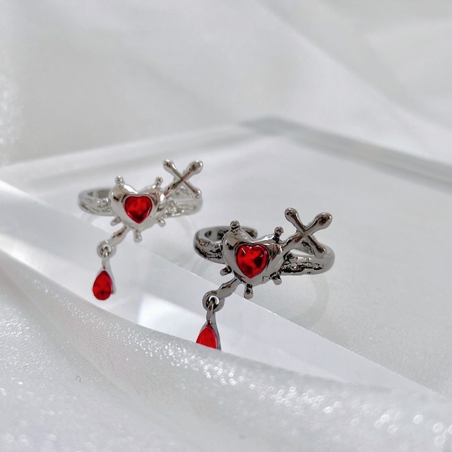 cross heart ring