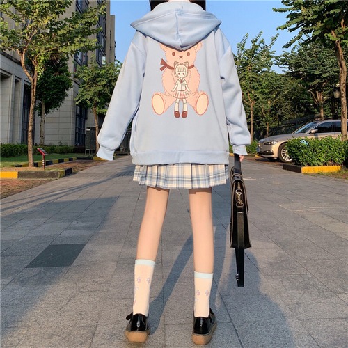 ✞ロリータベアージップフーディー くまちゃん カーディガン ウィンタージャケット ロング 秋冬✞ゴスロリ SM ミリ 甘ロリ クラロリ 和ロリ エレガント 黒ロリ 姫ロリ 華ロリ BB-BB56337574718