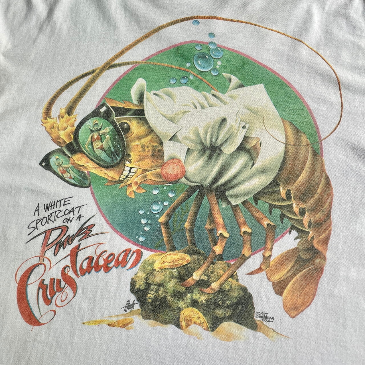 90年代 Caribbean Soul ロブスター バックプリントTシャツ メンズ2XL 