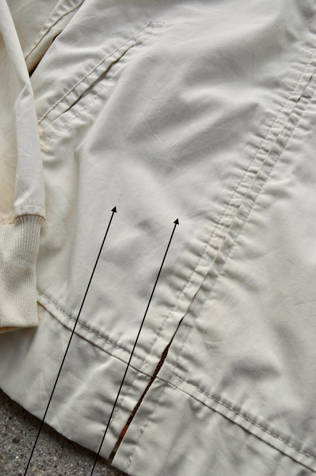 Sears 1970's Derby Jacket Ivory Light Cotton Cloth TALON Zipper  シアーズ 70s ダービージャケット 棒タロン