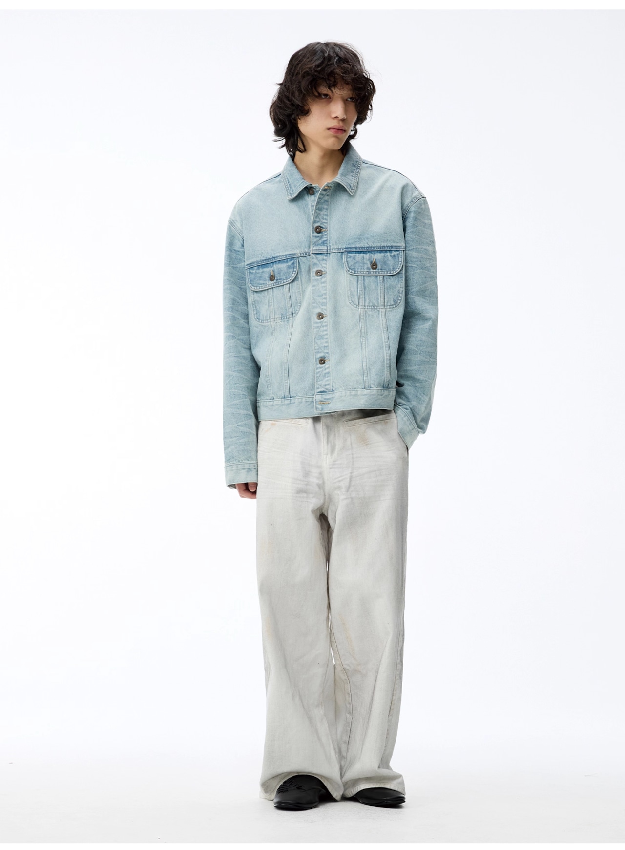JCAESAR STUDIO White Denim Baggy Trousers