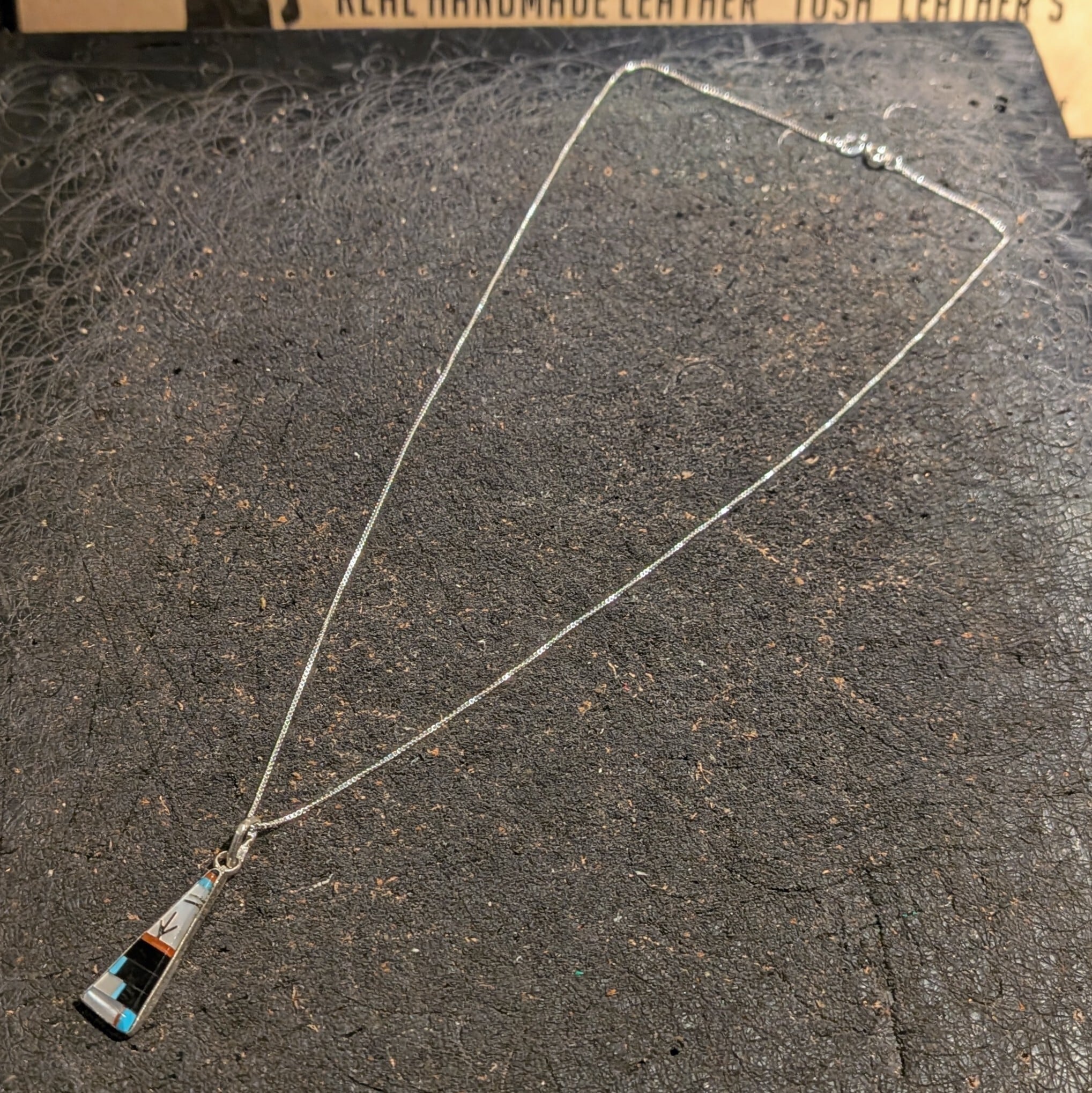 Zuni Inlay Work Top Necklace / 9800yen / Silver925 / インディアン