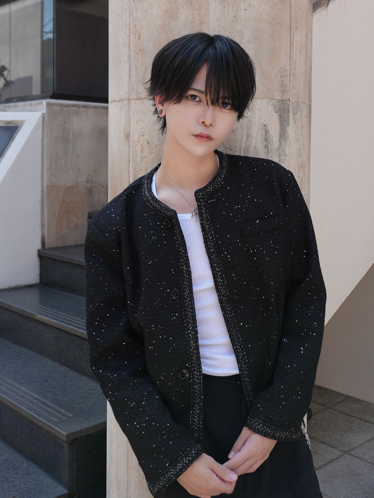 ALUDE SELECT】short lame tweed jacket | 【ALUDE】韓国メンズ 