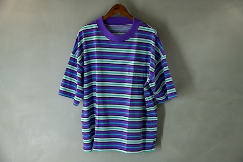 SHELTECH マルチボーダーワイドポケットTシャツ