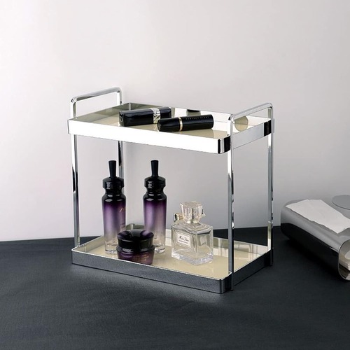 シンプル モダン アクリル バスルーム カウンタートップ 収納棚 オフィス用品 デスク オーガナイザー 多機能 ホームデコレーション ディスプレイ ラック 白 黒 ステンレス