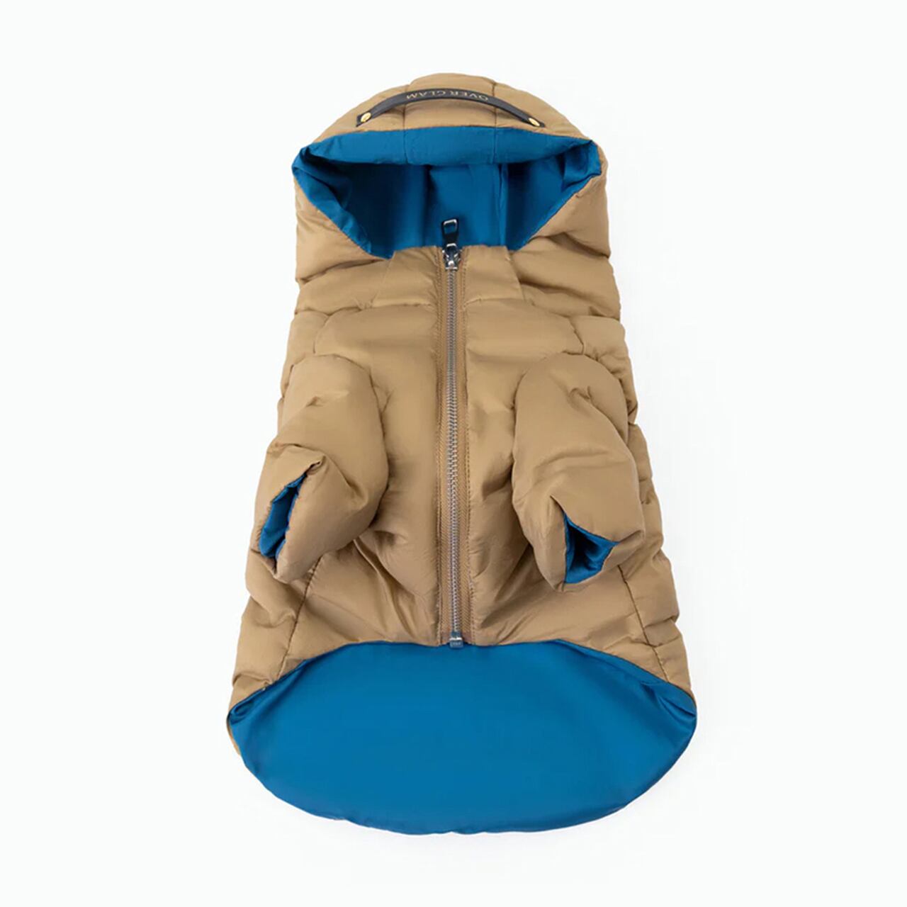 ZIP-UP PUFFER JACKET WITH HOOD(Khaki) / OVER GLAM