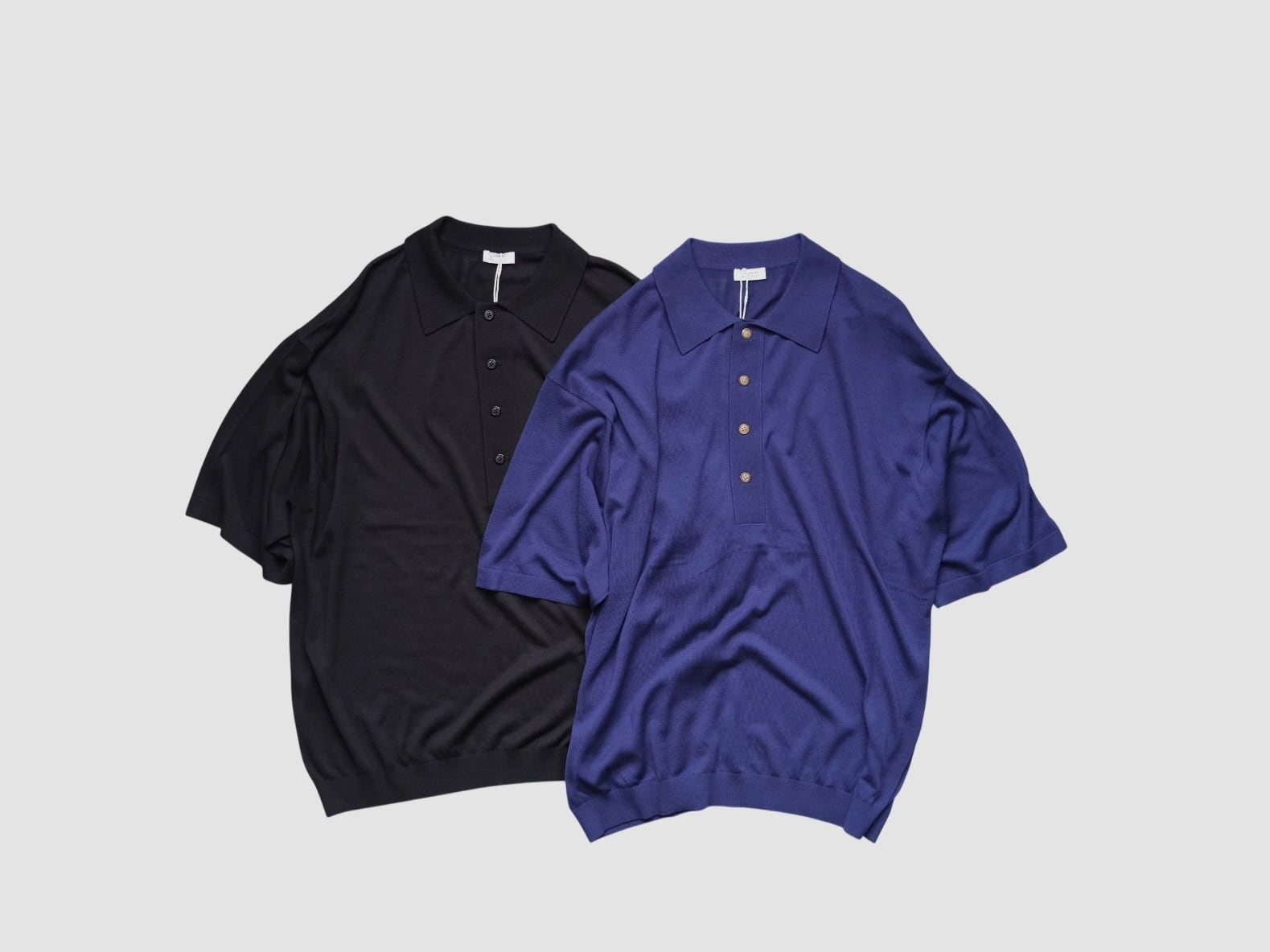 crepuscule”Wool Kanoko Harf Zip P/O Blue” | Lapel online store