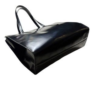 PRADA black patent leather doctors bag
