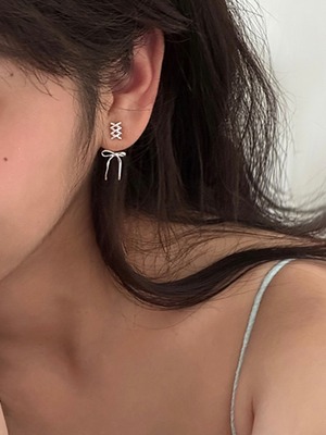 【即納商品】ballet ribbon pierce (silver925)