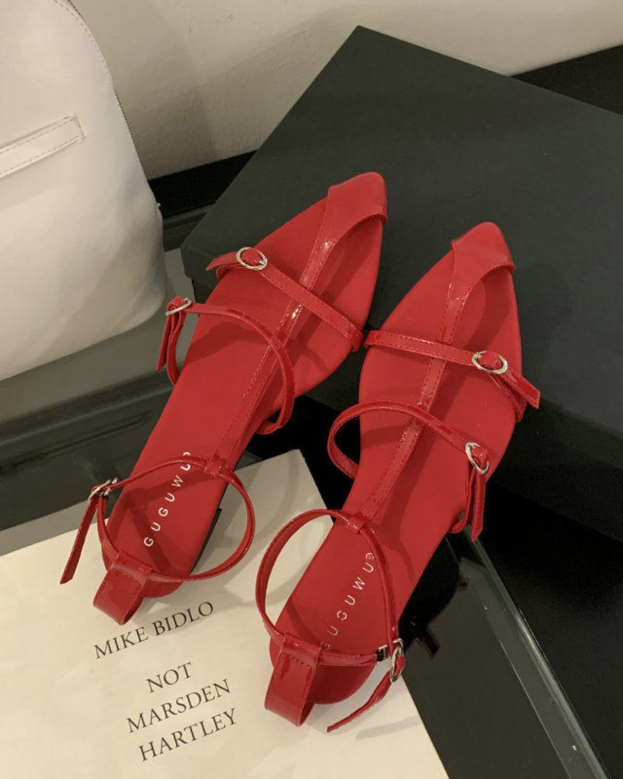 ストラップ ポインテッドトゥ フラット サンダル 3color A0888 - 5