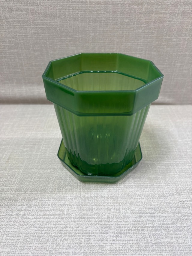 【O12GR】12cmオクタゴンポット　グリーン