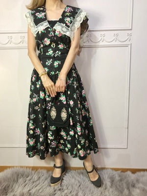 セイラーカラーフラワードレスlot20600