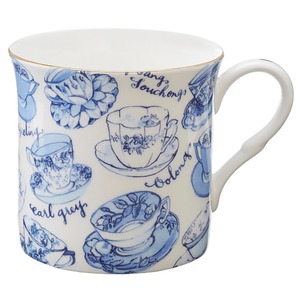 ボーンチャイナマグカップ（ブルーカップ柄）