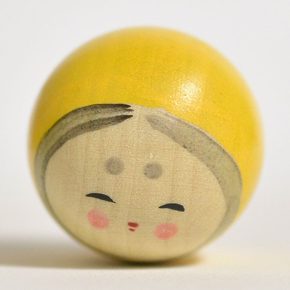 金運まめこけし 約1寸 約3.5cm 鈴木明 工人（作並系）#1119 | コケシア