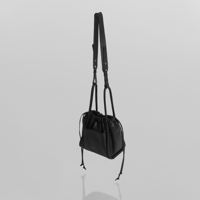 real leather square bottom drawstring 2way bag [wam6] / Y2406ARB50