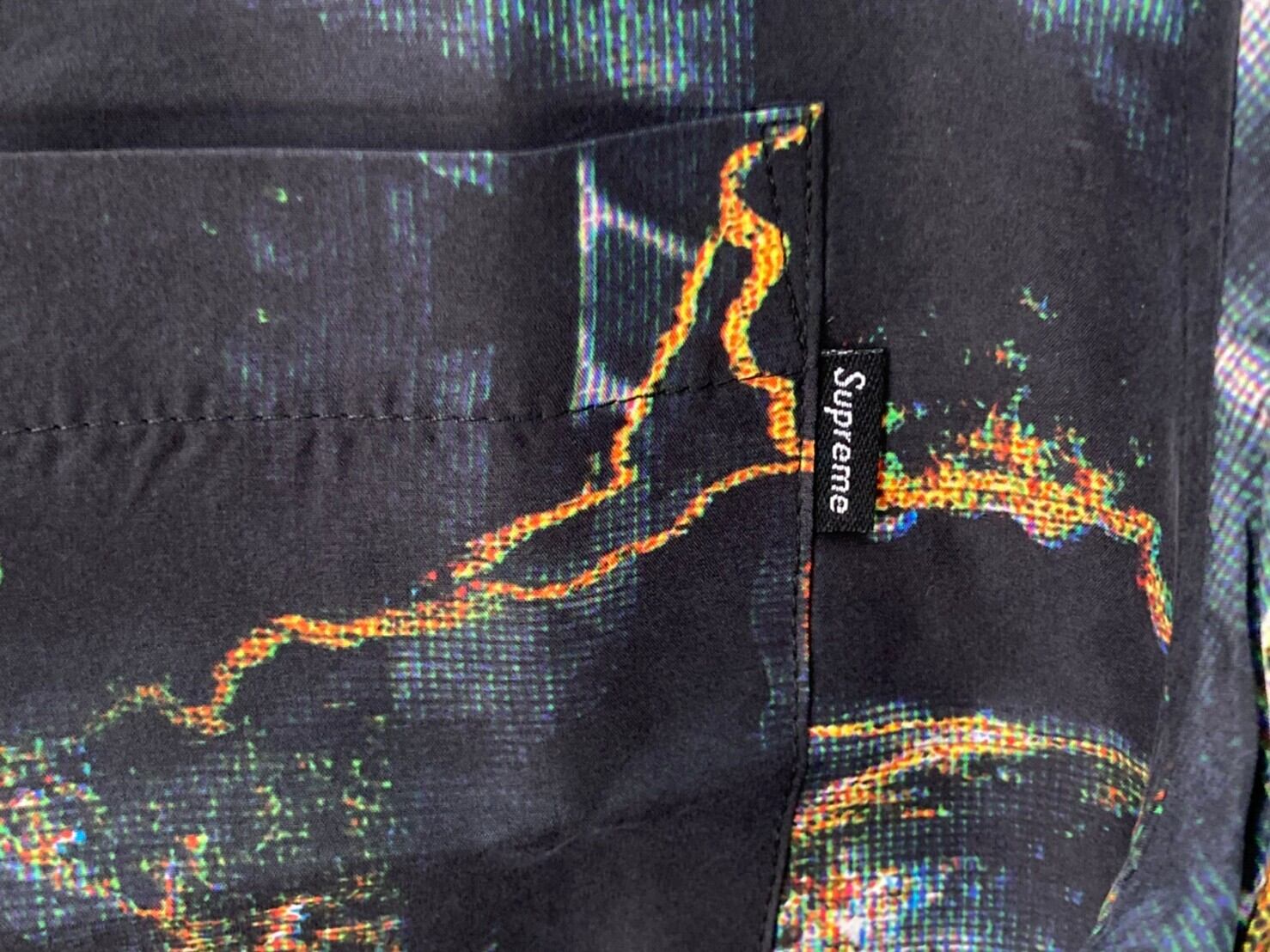 Supreme 20AW MARBLE SILK S/S SHIRT 