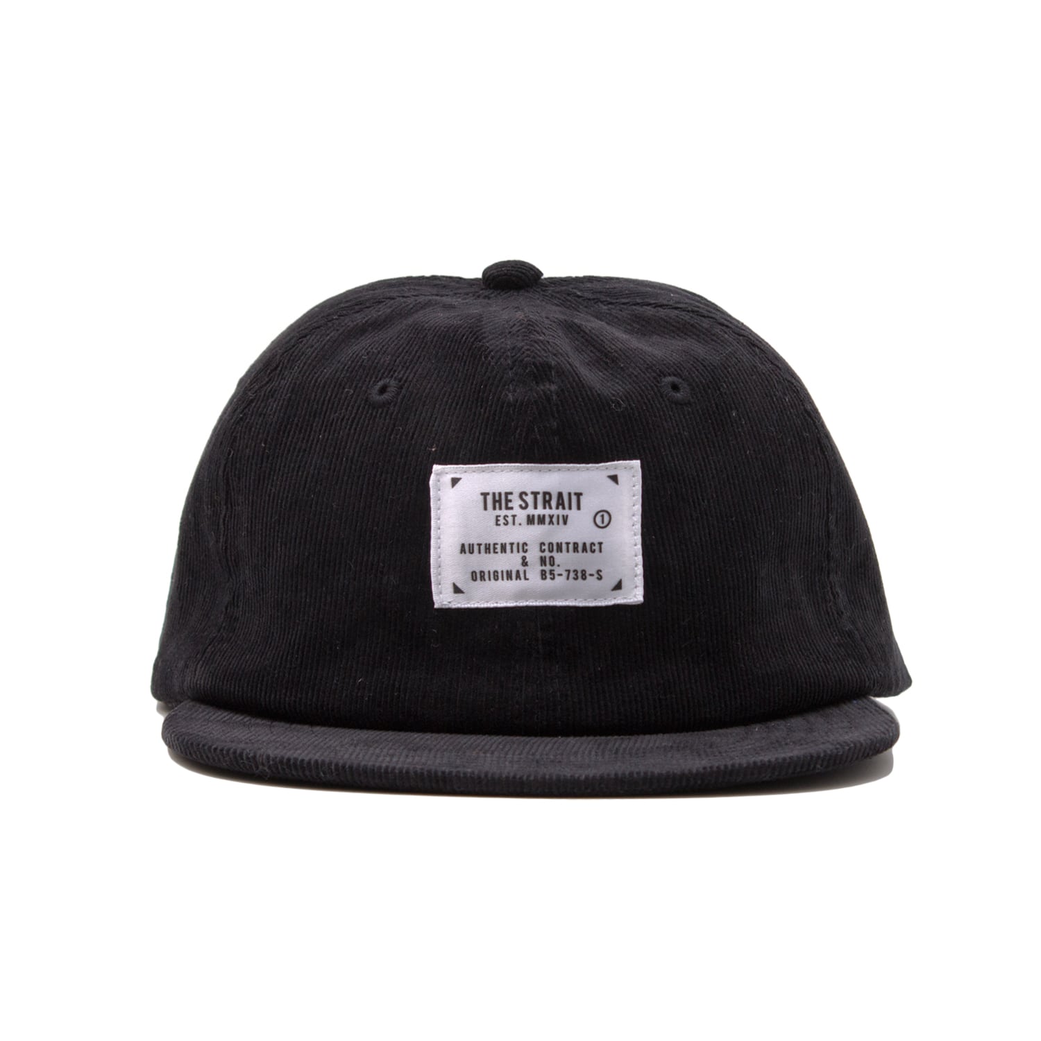 CORDUROY 6PANEL TAG CAP #BLACK