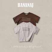 韓国子供服 / BANANA J / 26Autumn / ピグメント レタリングTシャツ / 秋服 / キッズ *XS~JS*