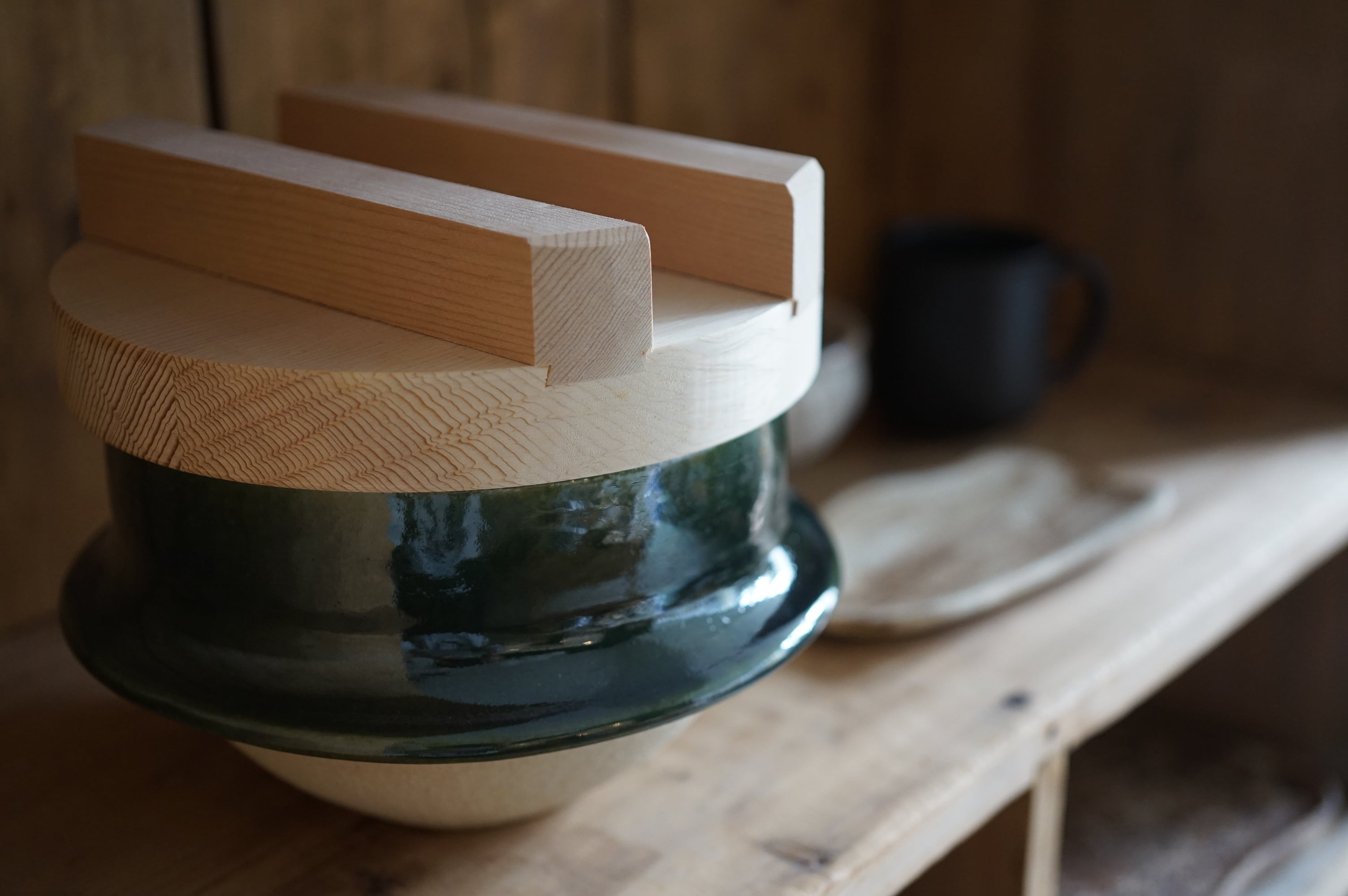 楽山釜 釜浅の丸型しちりんセット(本体、ステンレス角網)